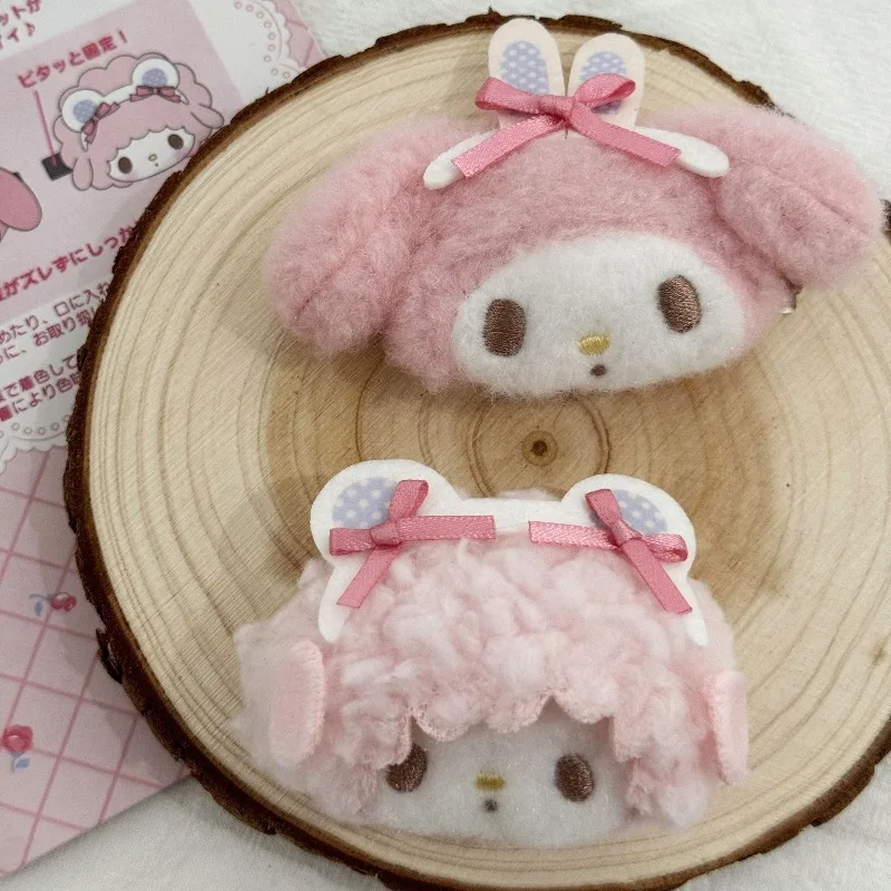 Kawaii Sanrio Plüschpuppe Haarspangen My Melody My Sweet Piano Flauschige Haarnadeln Niedliche Kopfbedeckung Süße Haarschmuck Mädchen Geschenke