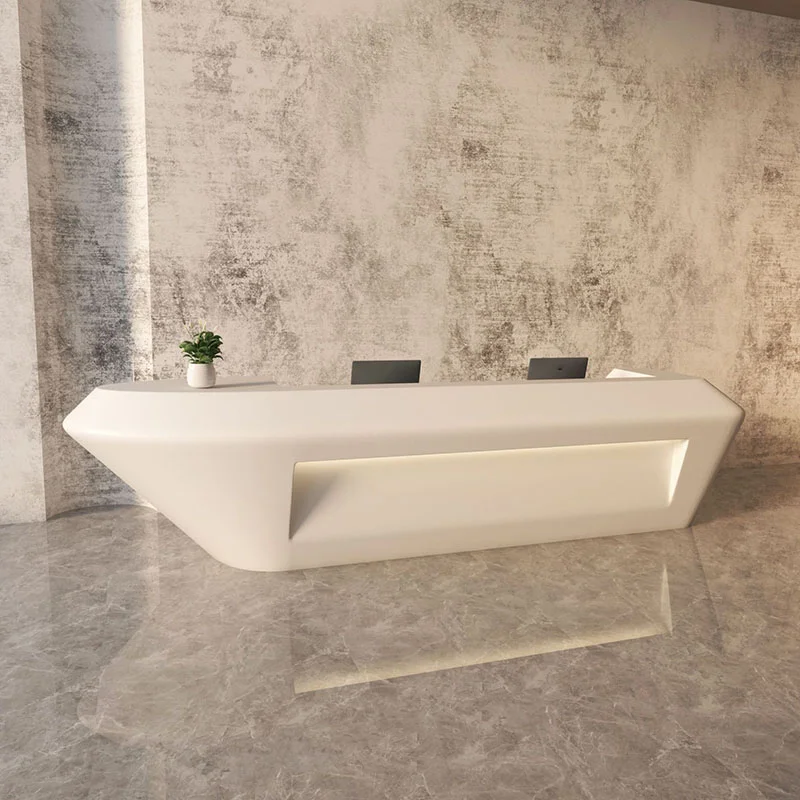 Aesthetics Salon Reception Desks Clinic White Cosmetic Shop Classic Reception Desks Bakery Luxury Empfangstheke Office Furniture