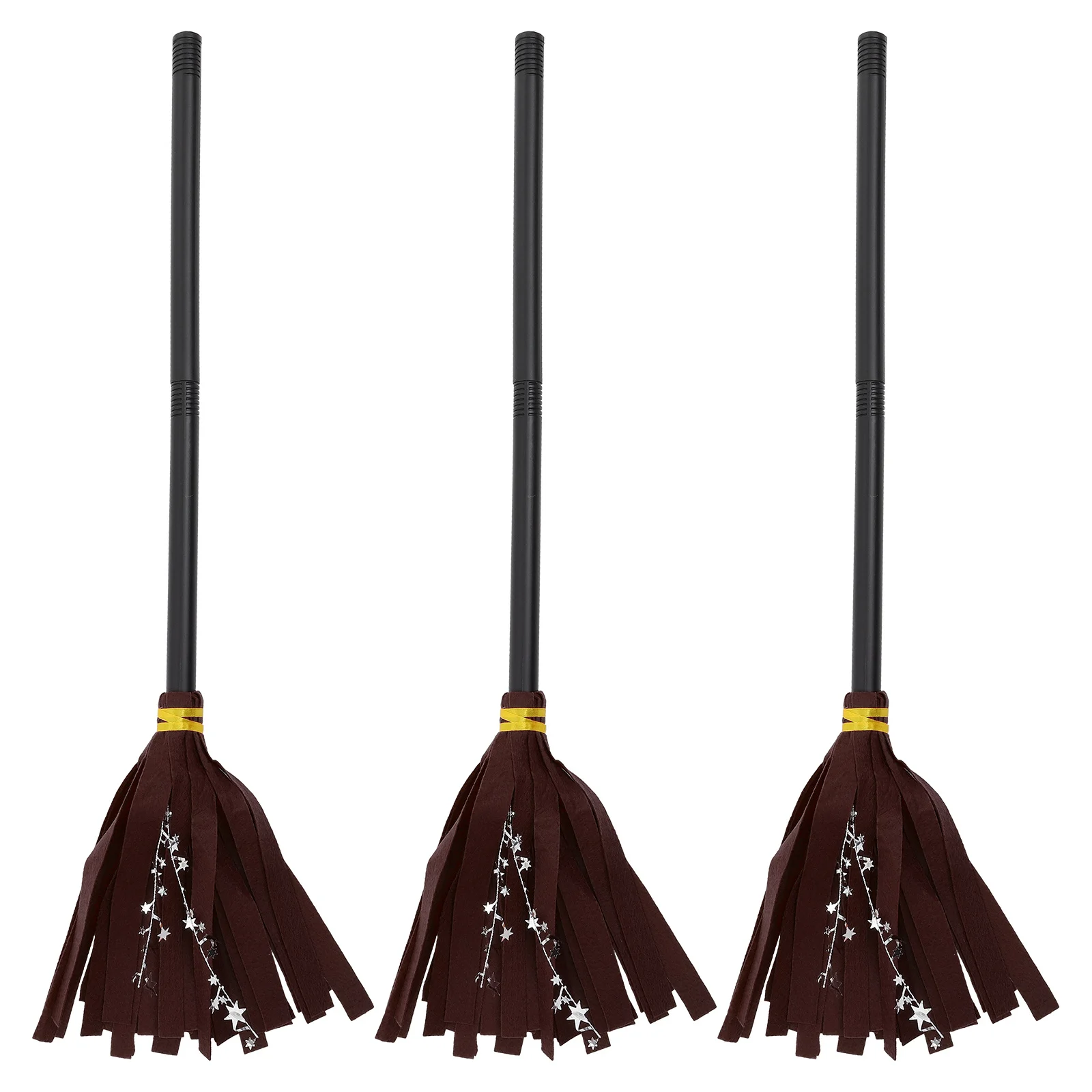 

3Pcs Witch Broom Plastic Halloween Prop Cosplay Halloween Party Decor Masquerade Costume Accessory Witch Broom