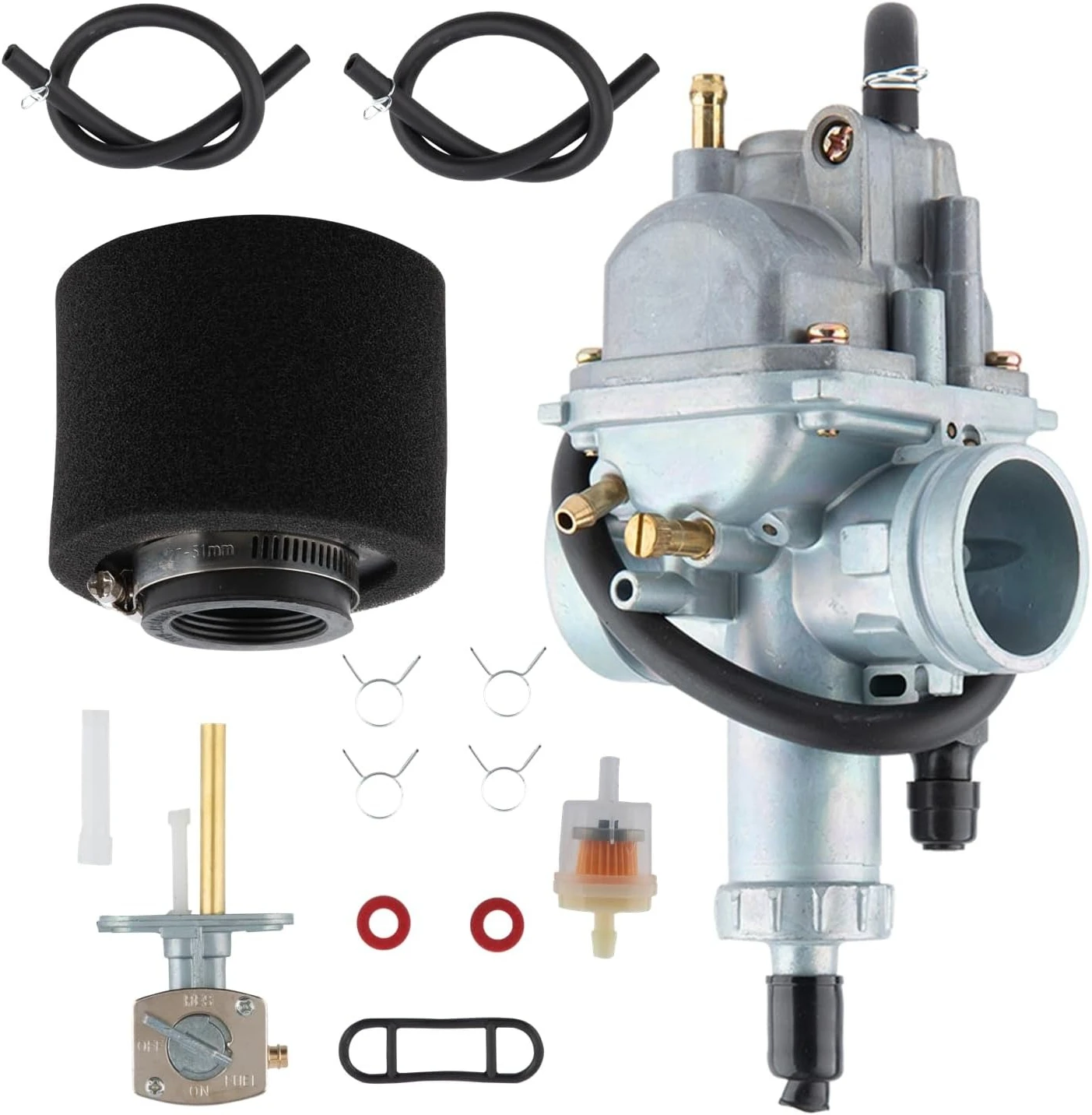 KLF220 Carburetor for Kawasaki Bayou 220 KLF220 1988-1998,Bayou 250 KLF250 2003-2011 Replace#15003-1080 Carb with Air Filter