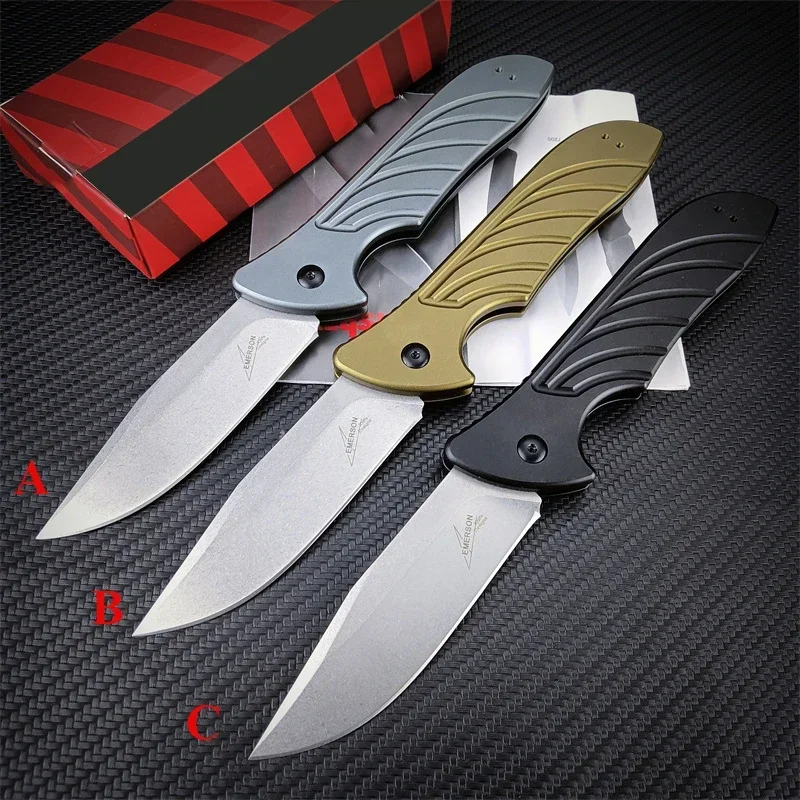 Newest KS 7600 Assisted Outdoor Folding Knife CPM-154 Stonewashed Blade Aluminum Handles Amping Hunting Survival EDC Tools