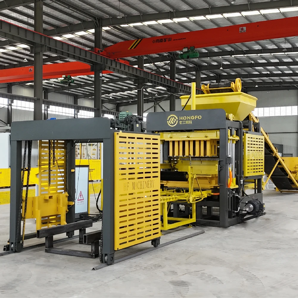 Zimbabwe sells QT4-16 series low-cost cement sign brick hollow paving automatic block forming machine