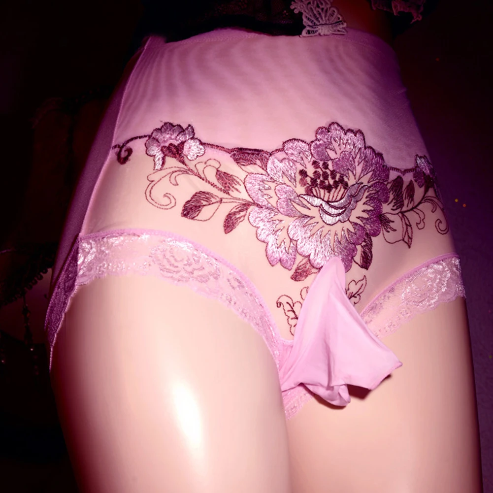 

Sissy Pouch Panties Mens Sexy Lingerie Lace Sheer Briefs Bulge Sheath Soft Underpants Men Elastic Boxer Sexy Tоy Mens Underwear