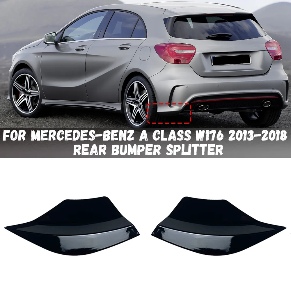 Rear Bumper Lip Diffuser Splitter Spoiler For Mercedes A Class W176 A180 A200 A45 AMG 2013 2014 2015 2016 2017 2018 Replacement