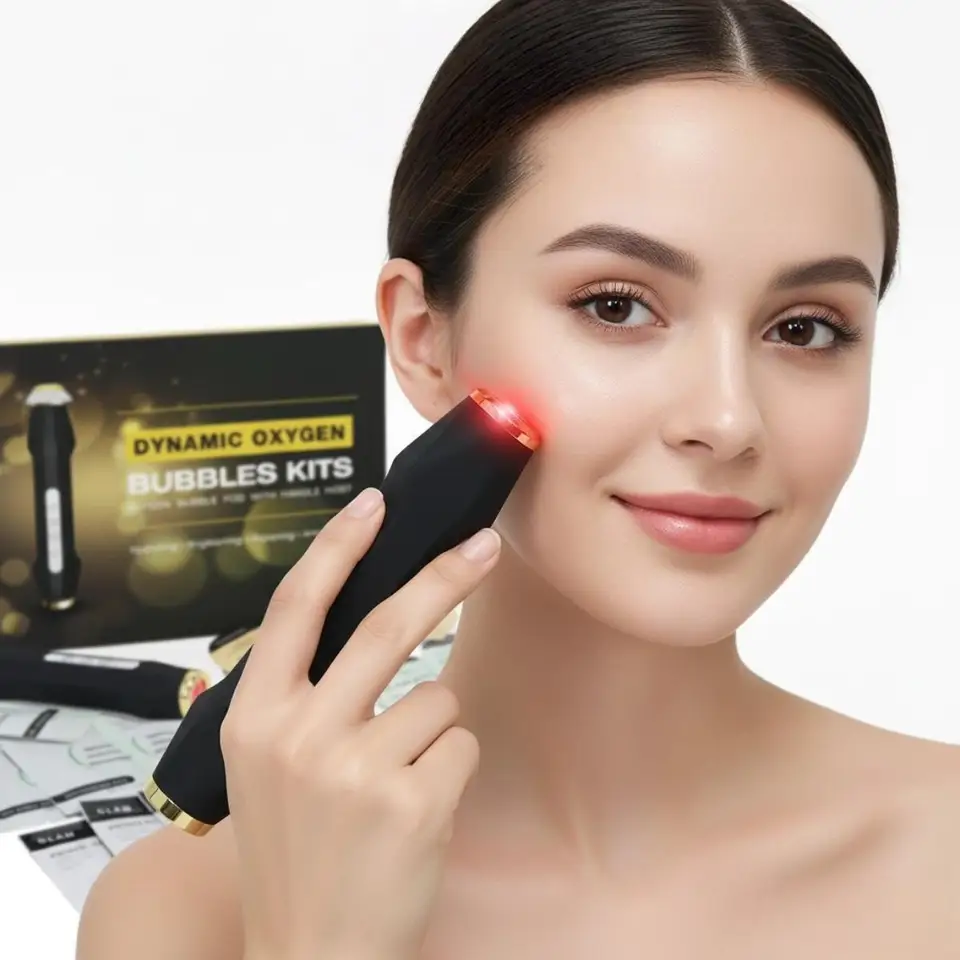 Portable Oxygen Bubble Pen Facial Massager Device