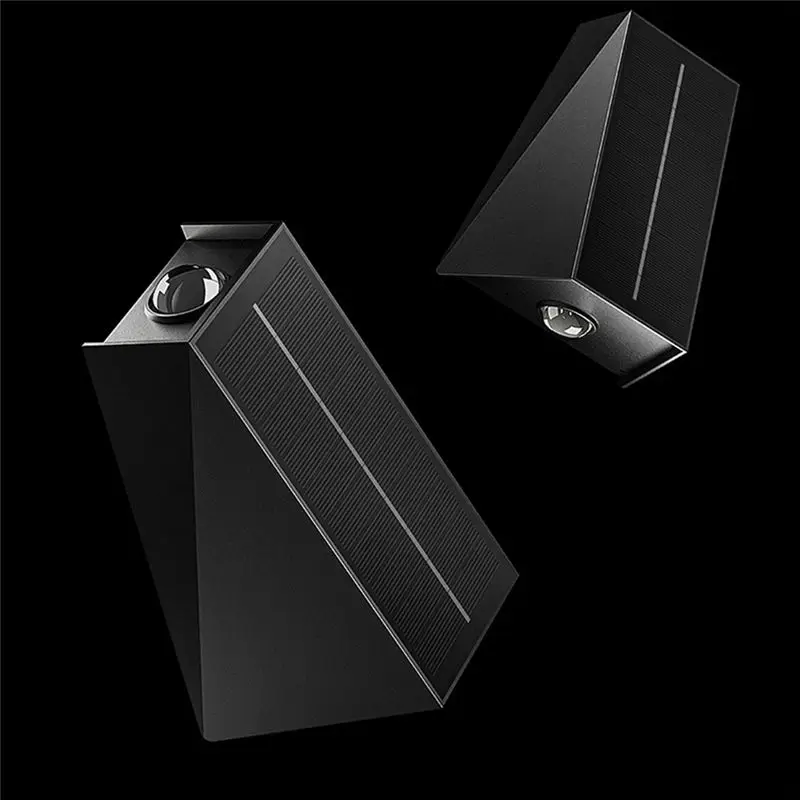 AT21-Outdoor Up-Down Lighting LED Lamp Solar Wall Washing Lights Garden Hotel Decoration For Courtyard Garden 2 Light