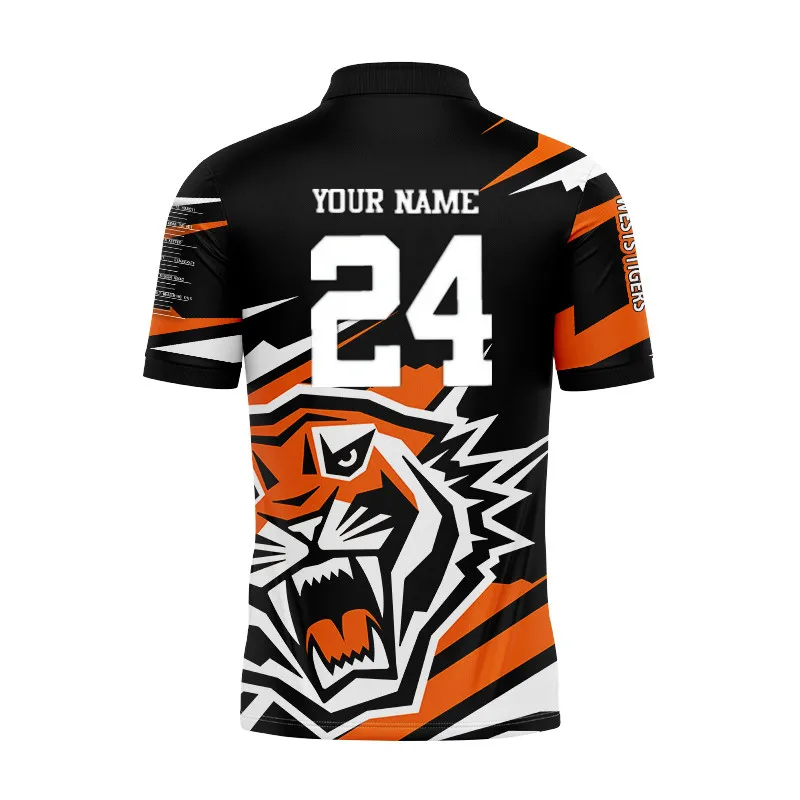 2024 Wests Tigers Fishing Shirt Rugby Jersey - مقاس الرجال: S-5XL (طباعة رقم الاسم المخصص)