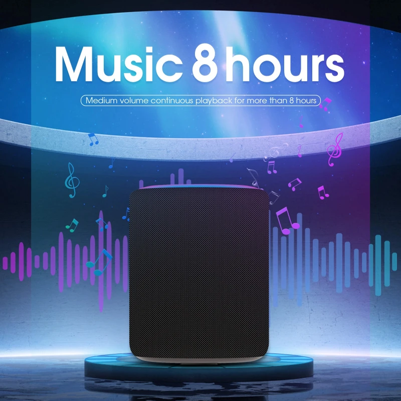 Portable Wireless Bluetooth RGB Light Caixa De Som Outdoor Waterproof IPX6 Cylindrical Small Steel Cannon Speaker Support TF TWS