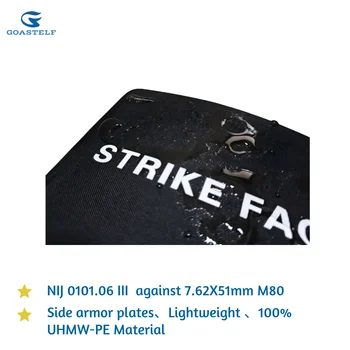 6インチ×8インチ NIJ 3 防弾プレート ワンピース防弾ベスト サイドパネル 防弾ベスト ウエストアーマープレート 7.62x51mm M80対応 8 best sales サイドプレート - №8