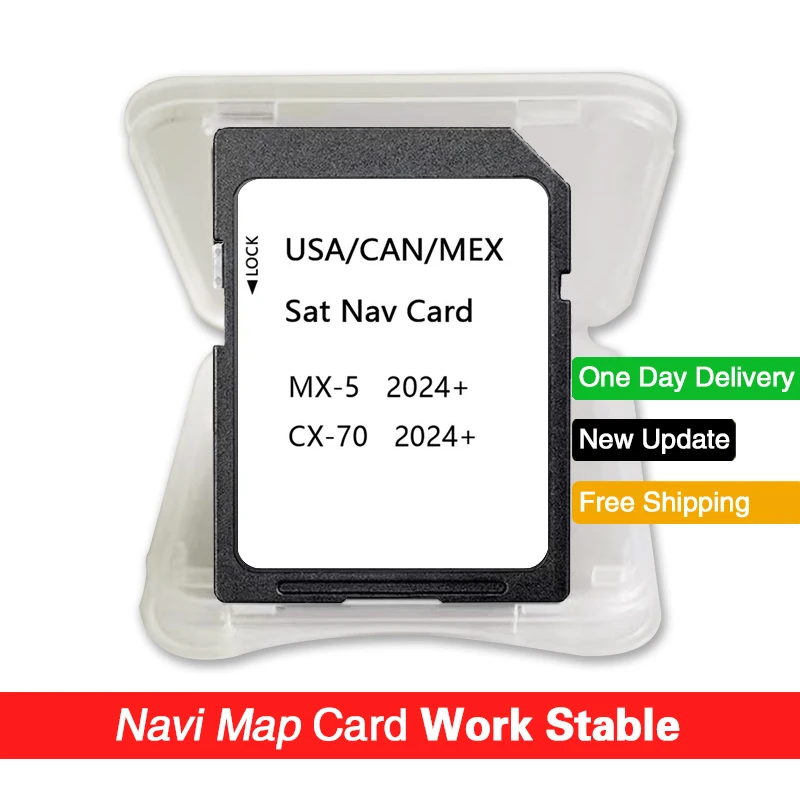 

North America Car GPS Connect1 System Navigation SD Card for Mazda CX70 MX5 Update 2024 Maps USA / Canada / Mexico 16GB