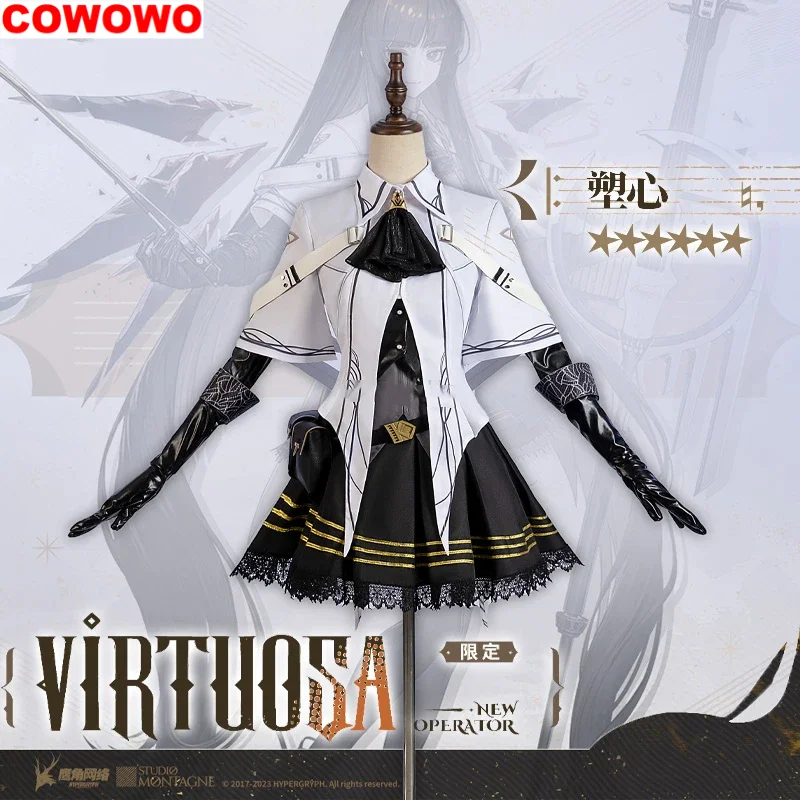 

COWOWO Arknights Virtuosa Arturia Giallo New Operator Game Suit Lovely Cosplay Costume Halloween Party Role Play Outfit Women