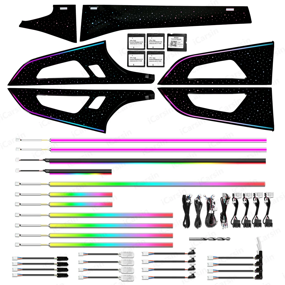 

Upgrade 256 Colors Symphony Led Car Interior Ambient Lighting Decoration for Q7 2016-2025 Atmosphere Trim Accessories