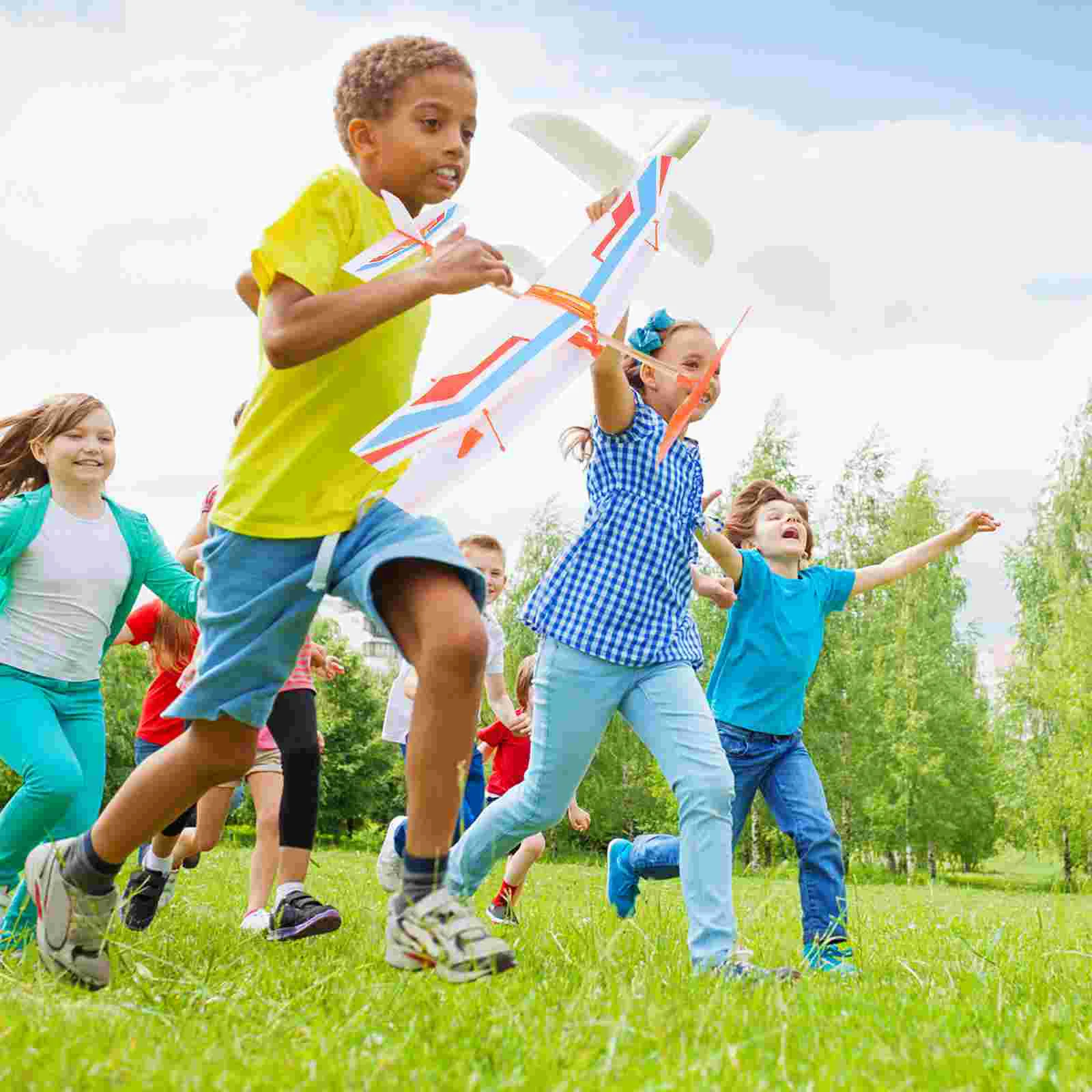 Gooi schuimvliegtuig rubberen band tweedekker kinderspeelgoed racemodel speelgoed voor kinderen