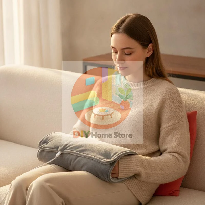 Multifunctional USB Thermostatic Hand Warmer Soft Short Velvet Heating Cover for Legs Shawl Home Office Cold Weather