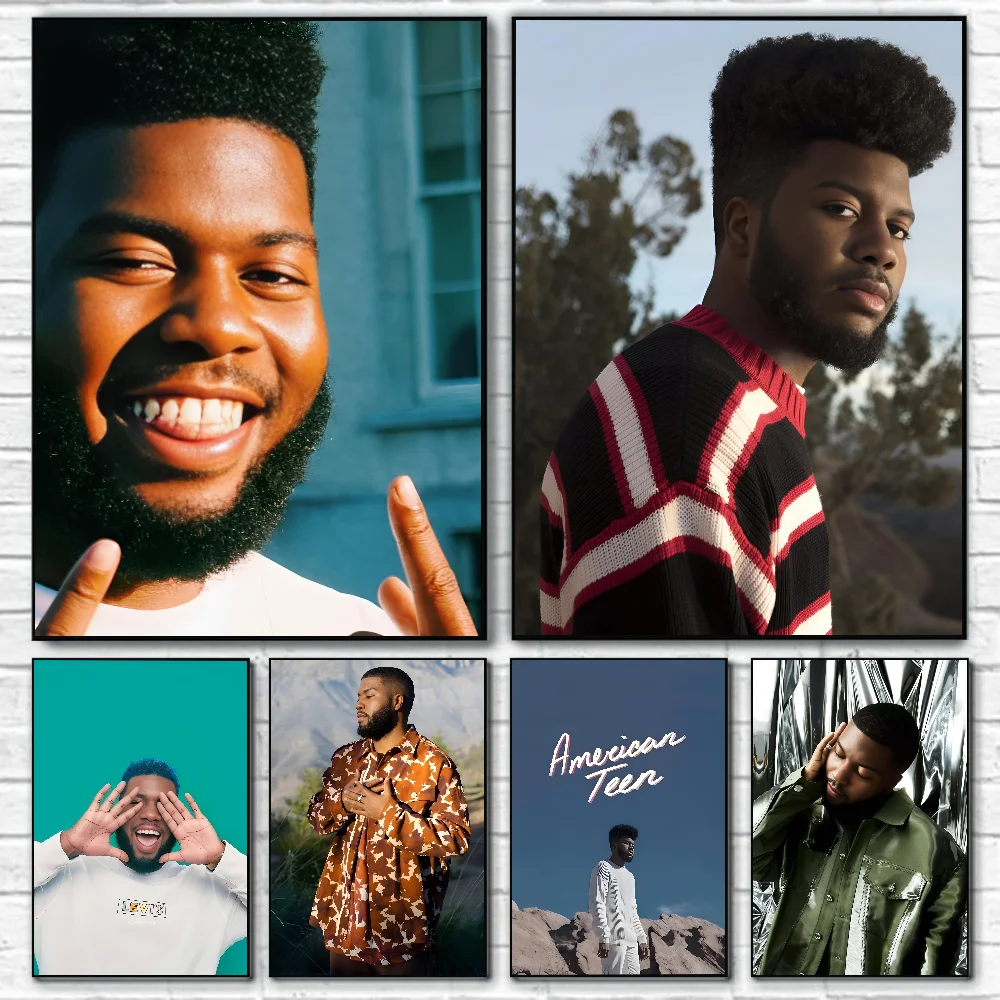 

singer k-Khalid Poster Self-adhesive Art Waterproof Paper Sticker Coffee House Bar Room