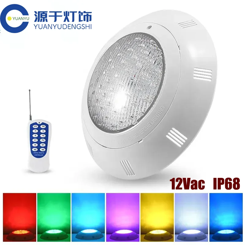 

IP68 AC12V Outdoor ABS remote 12W 18W 25W 35W 45W Underwater Lighting Wall Mounted RGB Led Swimming Pool Light