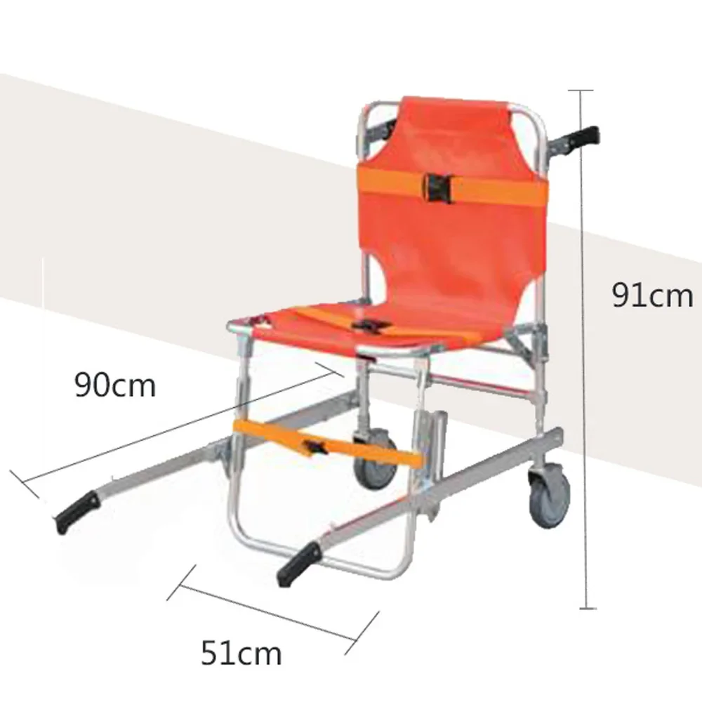 350lbs EMS Stair Climbing Chair Foldable Stair Lift Wheelchair Ambulance Firefighter Evacuation Use for Elderly Disabled