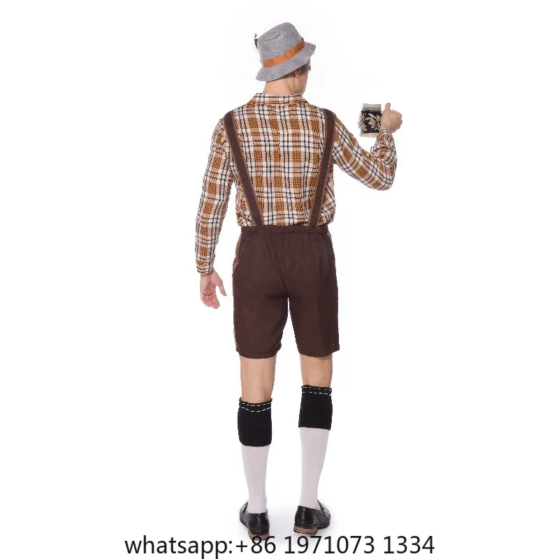 Oktoberfest Costume Man Bavarian Octoberfest German Festival Beer Cosplay Adult Male Halloween Party Costumes Set