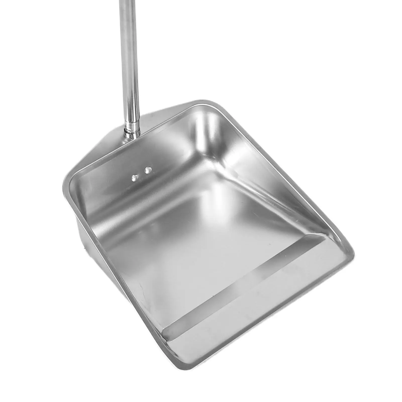 Metal Dust Pan Long Handle Heavy Duty Iron Upright Dustpan Home Cleaning Pet Hair Dustpan Wide Mouth Sweeping Pan