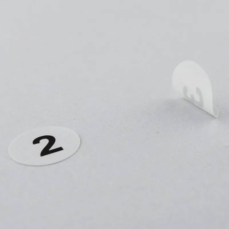 12 Sheets White Round Numbers 0-9 Self Adhesive Scrapbooking Sticker Round Circle Labels