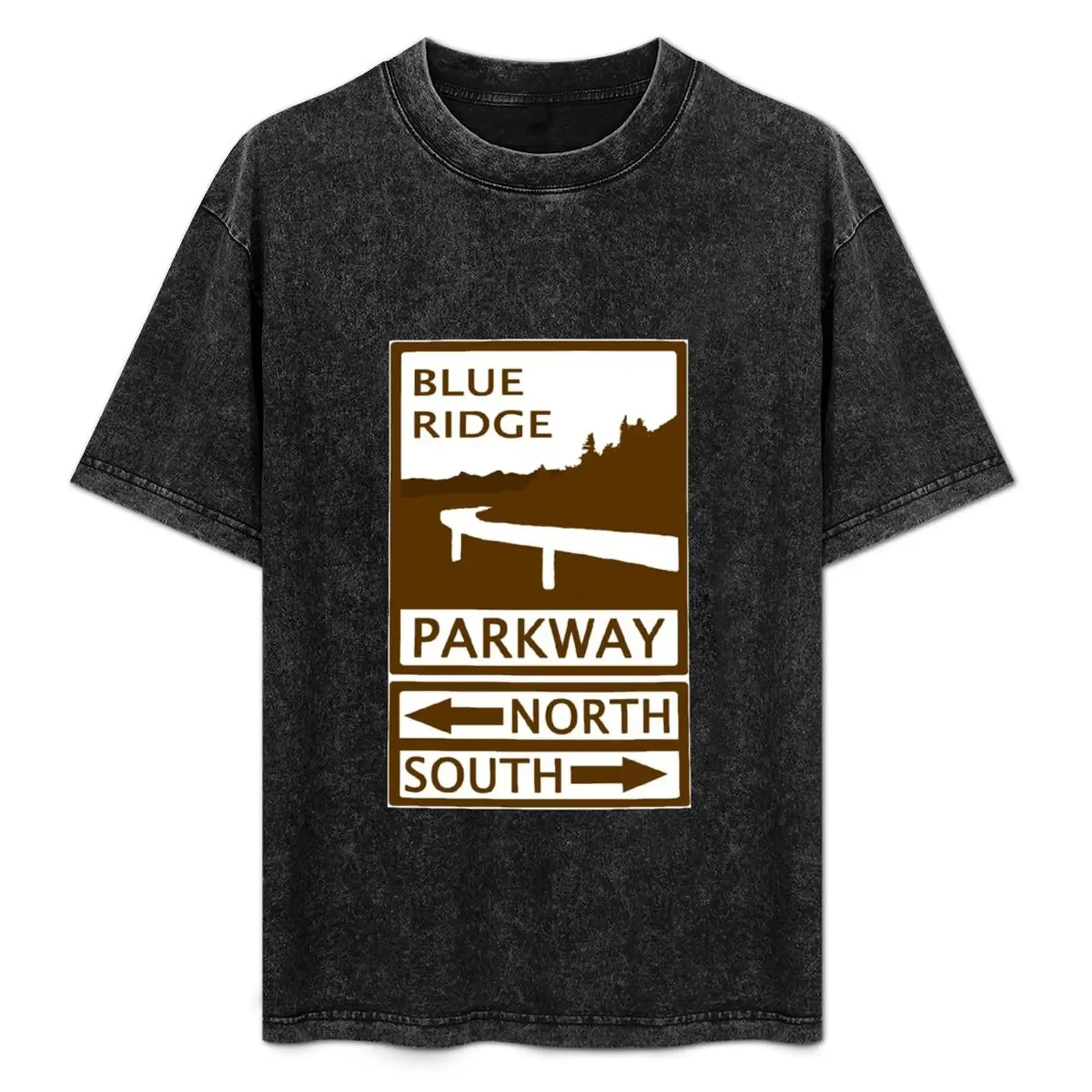 

Blue Ridge Parkway Road Sign T-Shirt graphic shirts tees plain black t shirts men