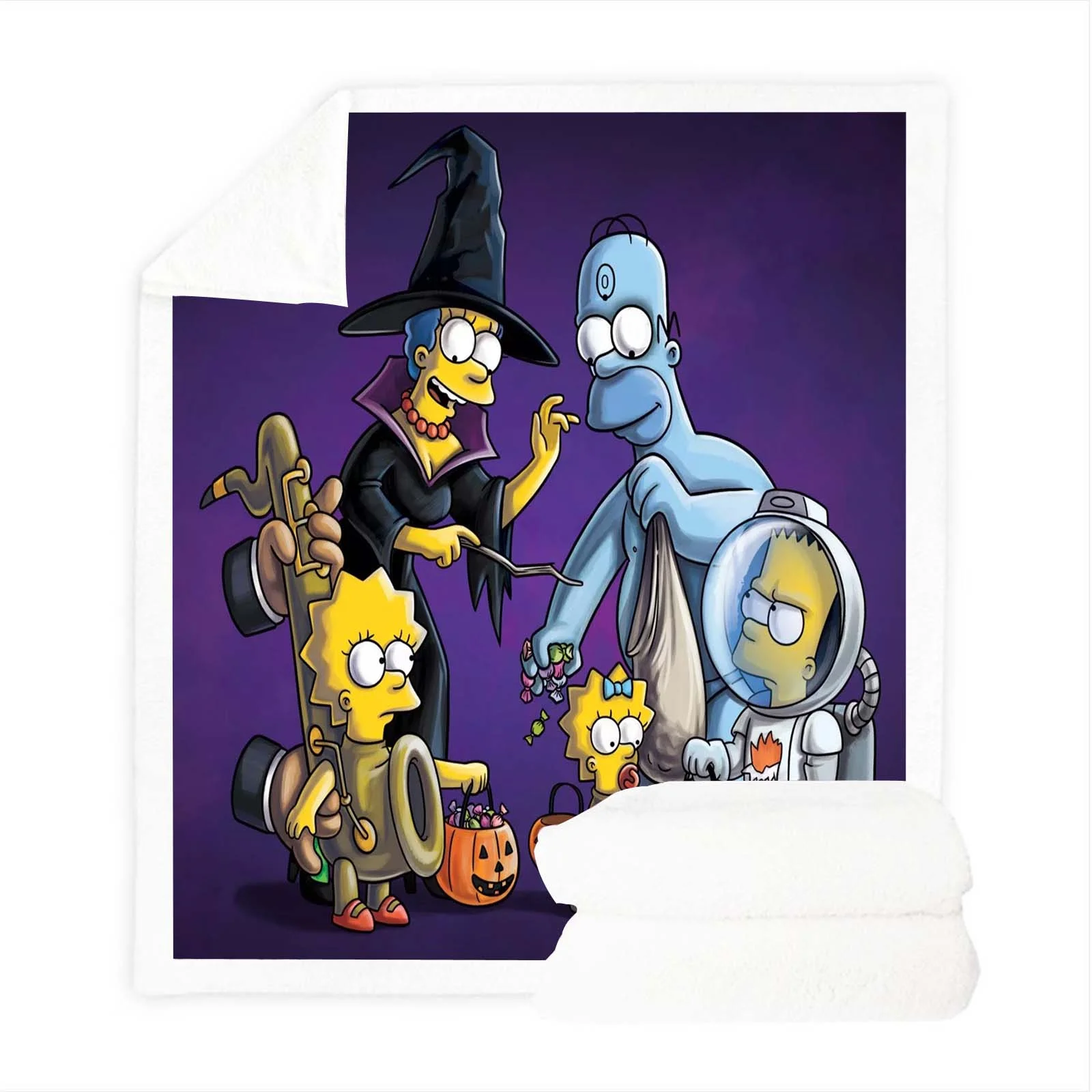 The Simpsons Travel Airplane Anime Fluffy Blanket Blankets For Winter Plush And Throws Bed Microfiber Fabric Home