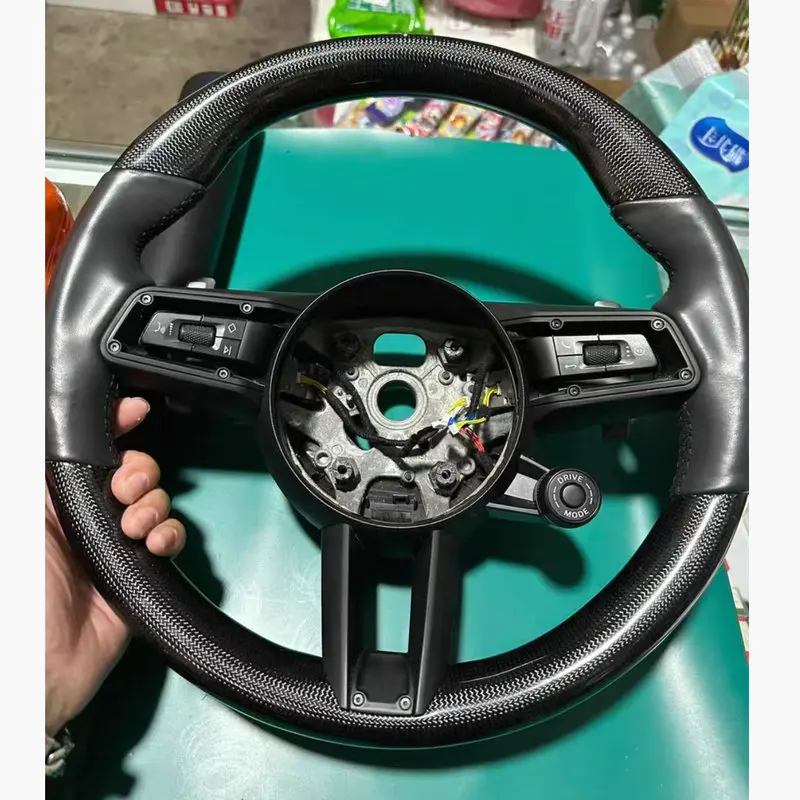 

Для Porsche Mac Taycan Cayenne Panamera 971 972 911 992 индивидуальный автомобильный руль из 100% углеродного волокна