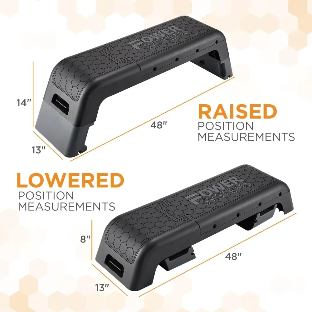 Multi-functional 2-in-1 Step Bench & Weight Bench. Adjustable Height for Home Gym, Aerobic, Plyometric & Strength Training.