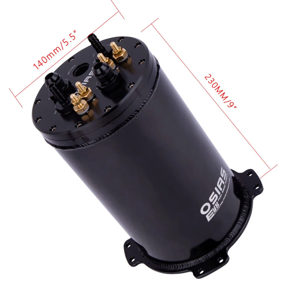 OSIAS 2.6L/2.8L 8AN aluminum fuel surge tank for two Walbro460
