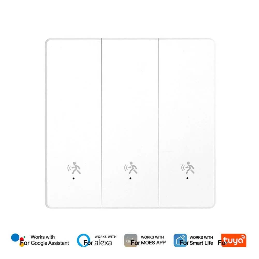 10GHz Millimeter Wave Human Presence Sensor Switch For Zigbee For Smart Wall Panel For For Alexa Home Automation For Lighting Co