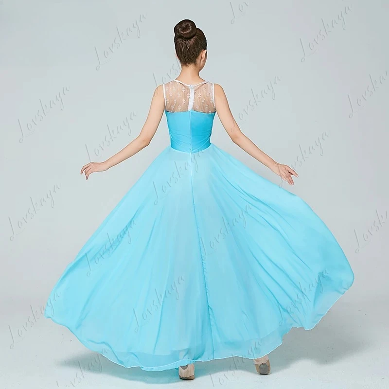 ชุดเต้นรำสมัยใหม่สำหรับผู้หญิง ชุดบัลเลต์ กระโปรงซ้อมเต้น ชุดแสดง