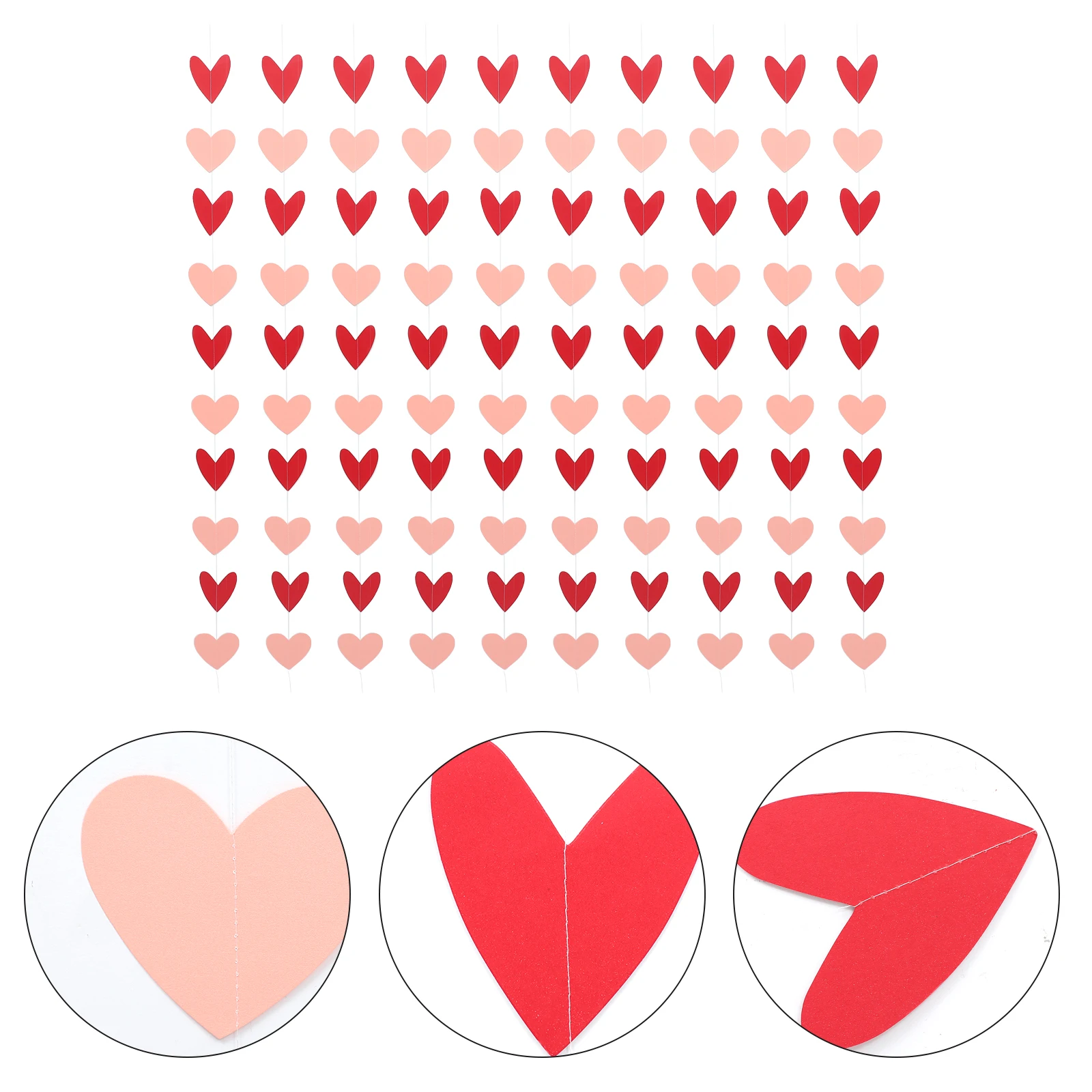 

10 Pcs Hanging Banner Love Heart Valentines Day Photo Prop Sweet Atmosphere Romantic Pendant Wedding Decoration