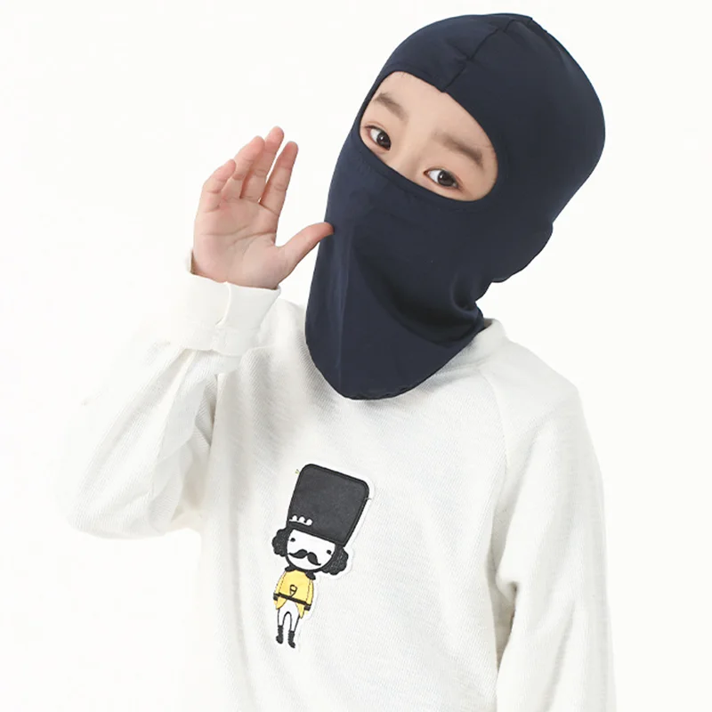 Children Balaclava Cap Breathable Sunshade Full Face Neck Cover Cooling Outdoor Sport Riding Helmet Lining Scooter Face Cover view 5