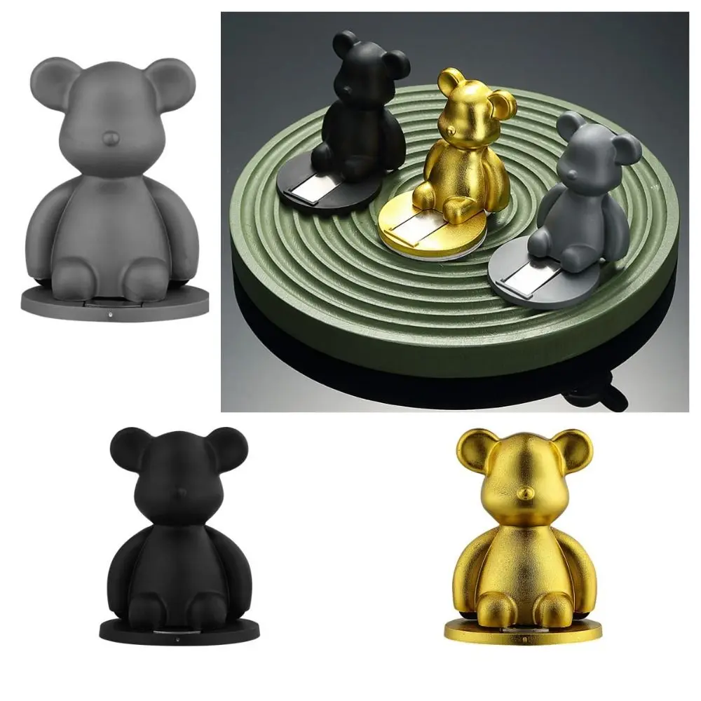 Mute Magnetic Bear Door Stopper Force Paste Anti-collision Door Suction Punch-free Bumper Door Stop Door Rear