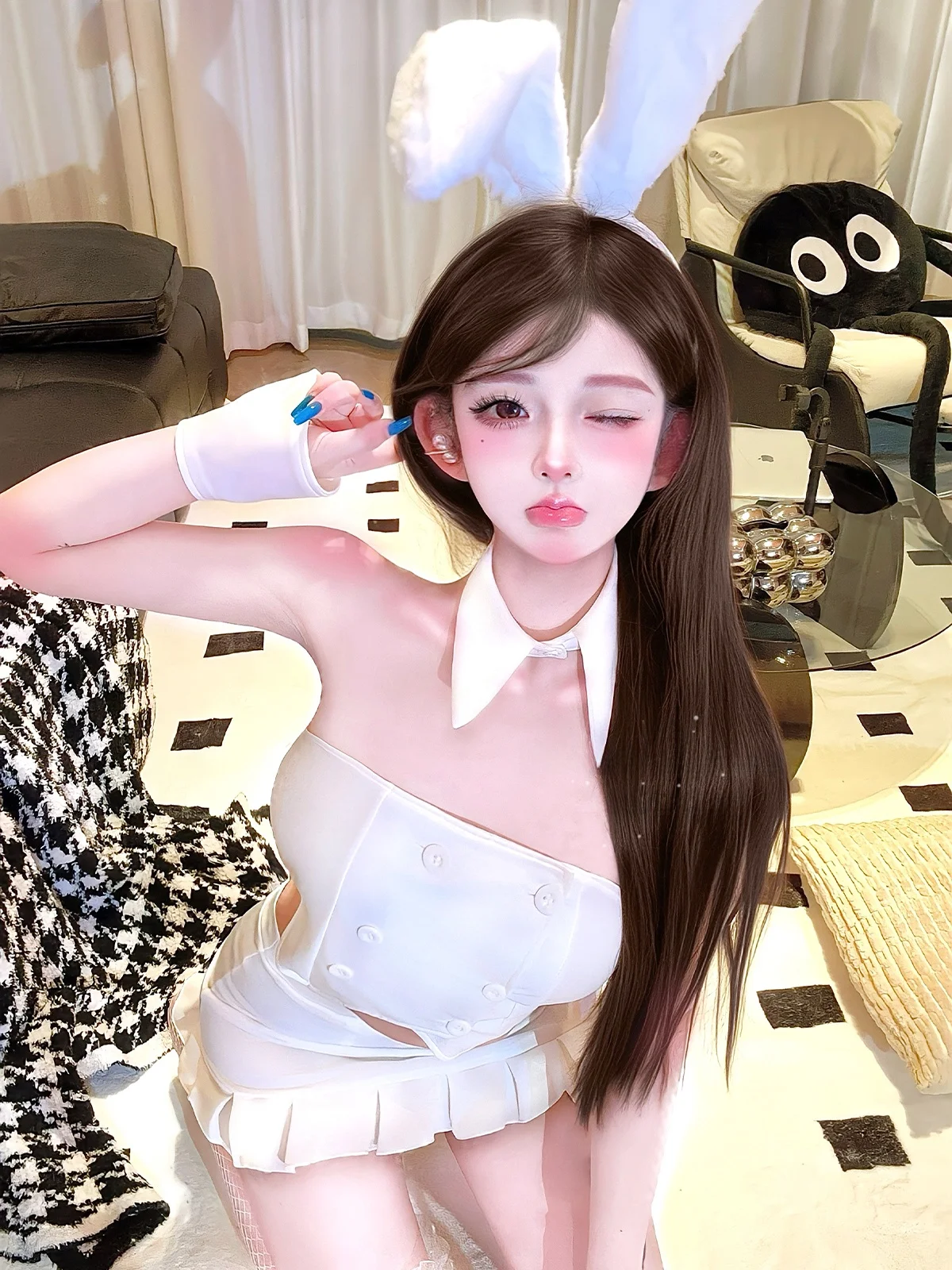 Sexy Bunny Girl Cosplay orm ort Skirt Set Animal Pattern Cute Sle for Teens Boys And Girls Universal Summer Faion