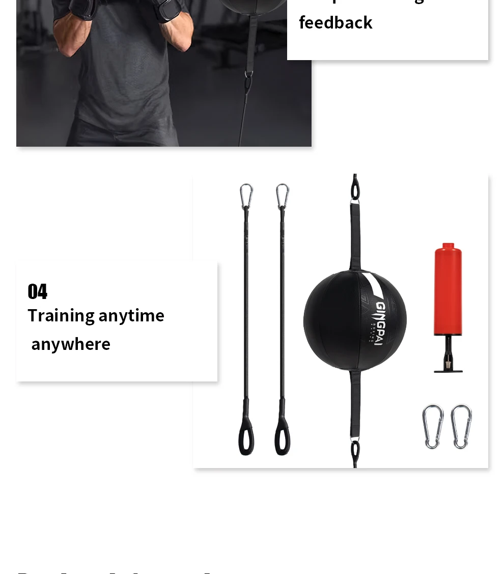 Hohe Qualität Kampf Boxen Training Boxsack Fitness Muay Thai Reaktion Geschwindigkeit Ball Birne Aufblasbare Boxsack Ausrüstung – Detail 4