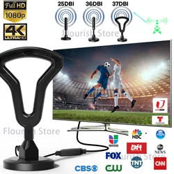 6000 Miles 36DBI Upgraded TV Antenna Digital HD Antena Indoor HDTV 1080P 4K W/Magnetic