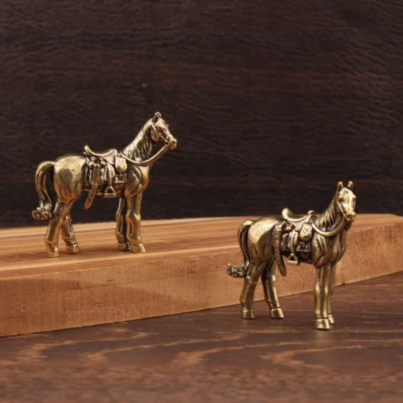 Horse Figure Home Decor Ornament, Zodiac Sign, Horse Brass Statue Ornament Get Rich Immediately, Handicraft, Brass Ornament - view 3