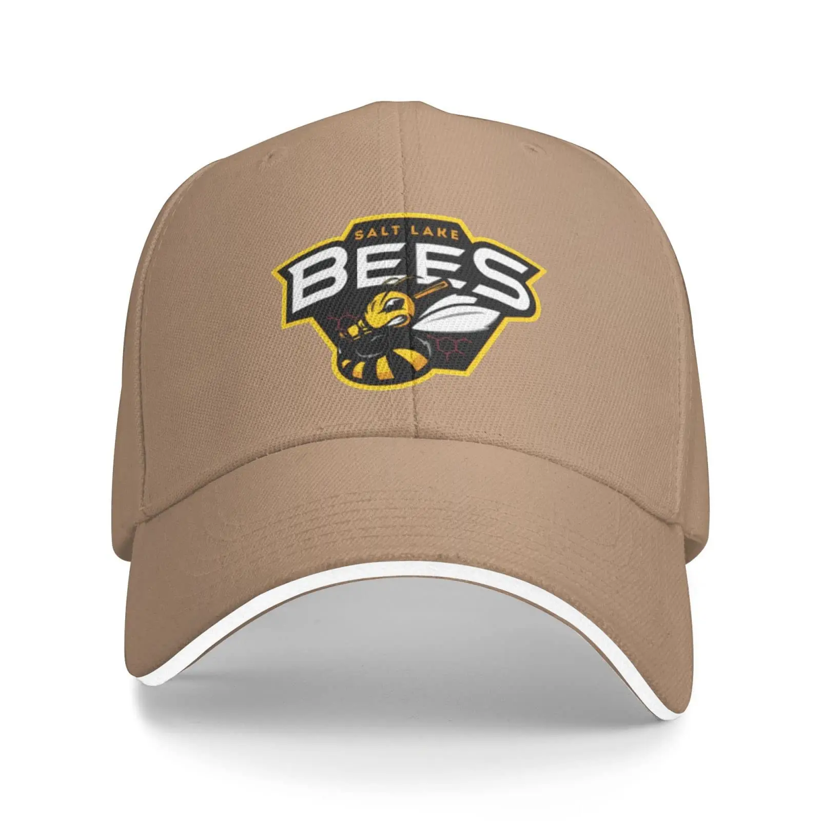 Salt Lake Bees Sandwich Cap Unisex Classic Baseball Capunisex Adjustable Casquette Dad Hat Natural