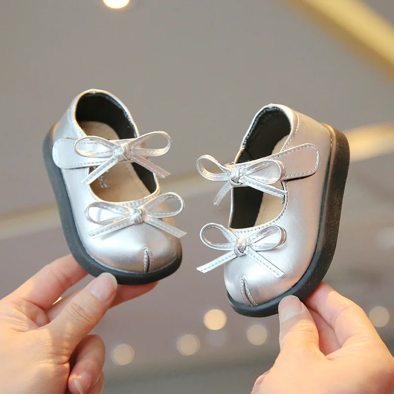 2025 Brand Girl's Toddler Women Walkers Shoes Little Kid Ballet Mary Jane Flat Dress Shoes For First Birthday Wedding Party