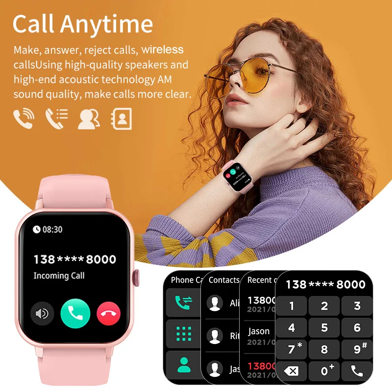 LIGE Smart Watch Women Smartwatch 2024  Bluetooth Answer Call Voice Assistant Whatsapp Reminder IP67 waterproof Men Smart Watch