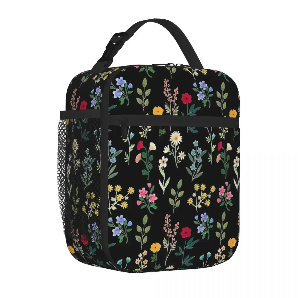 Spring Botanicals Flower Insulated Lunch Bags Leakproof Reusable Thermal Bag Tote Lunch Box Work Travel Men Women