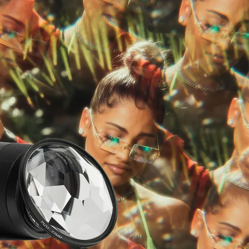 PUYI caleidoscopio efecto especial accesorios de fotografía filtro de lente de cámara 52-82mm filtro de prisma de vidrio para DSLR SLR Canon Nissan