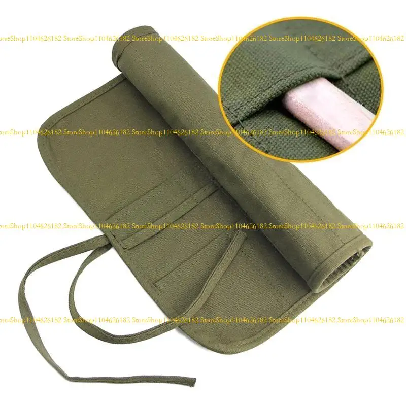 Q2Q4 30 Slots Roll Up Canvas Pinsel Beutel Zeichnung Stiftöl Pinsel Pinsel Haufen Halter