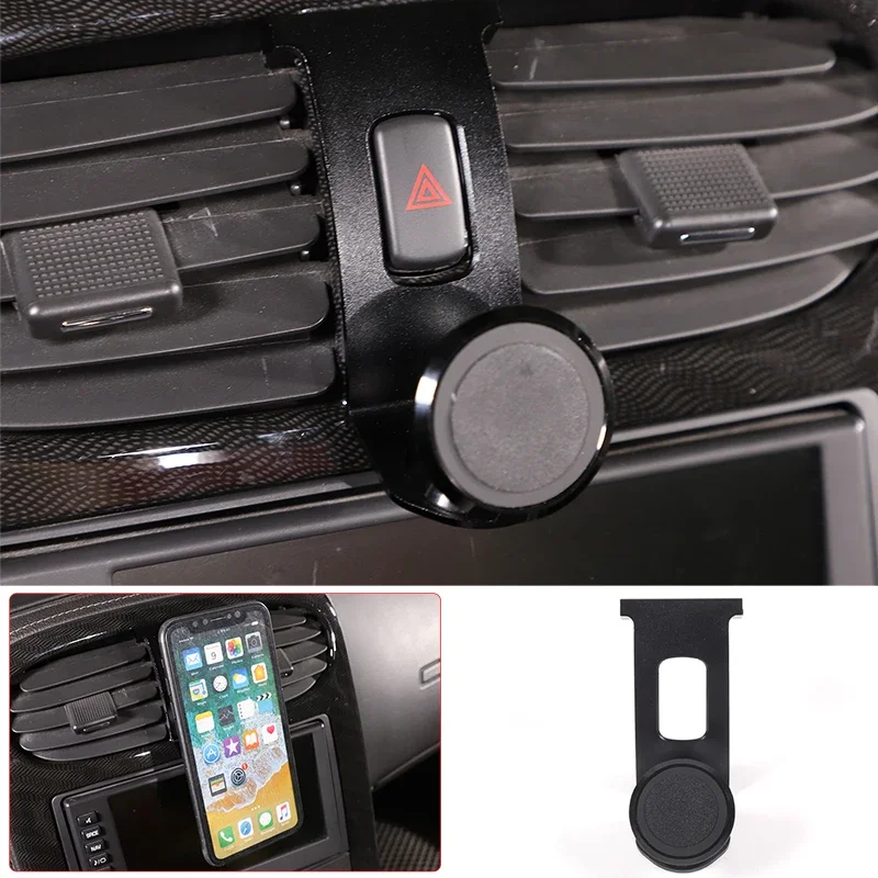 

For 2005-13 Chevrolet Corvette C6 Aluminum Alloy Black Car Holder Navigation Holder Mobile Phone Holder Car Interior Accessories