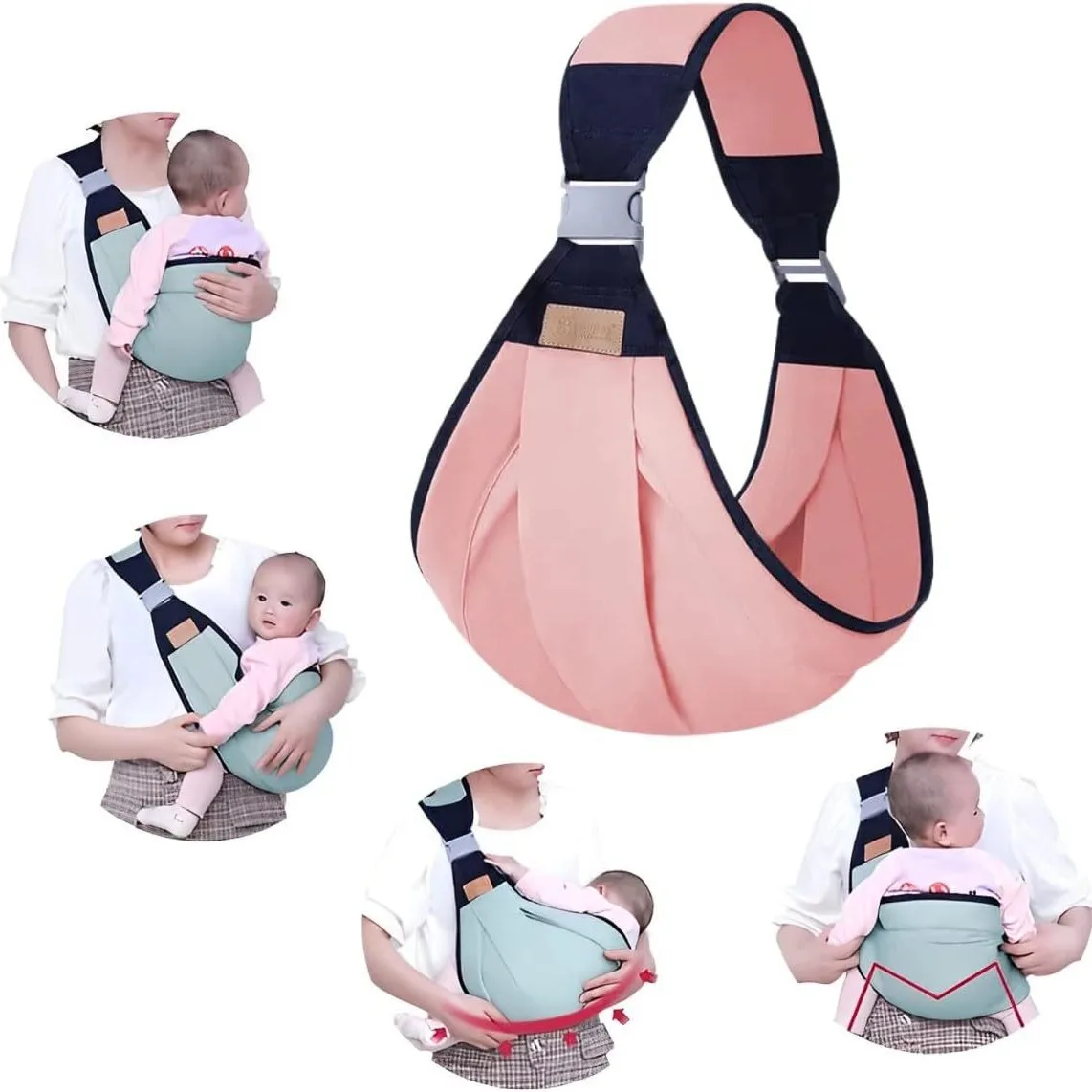 Uniwersalna torba do noszenia dzieci na cztery pory roku Pasek do noszenia dzieci Plecak z paskiem dla noworodka Pierścień do drzwi Chusta do noszenia na pieluchach Un