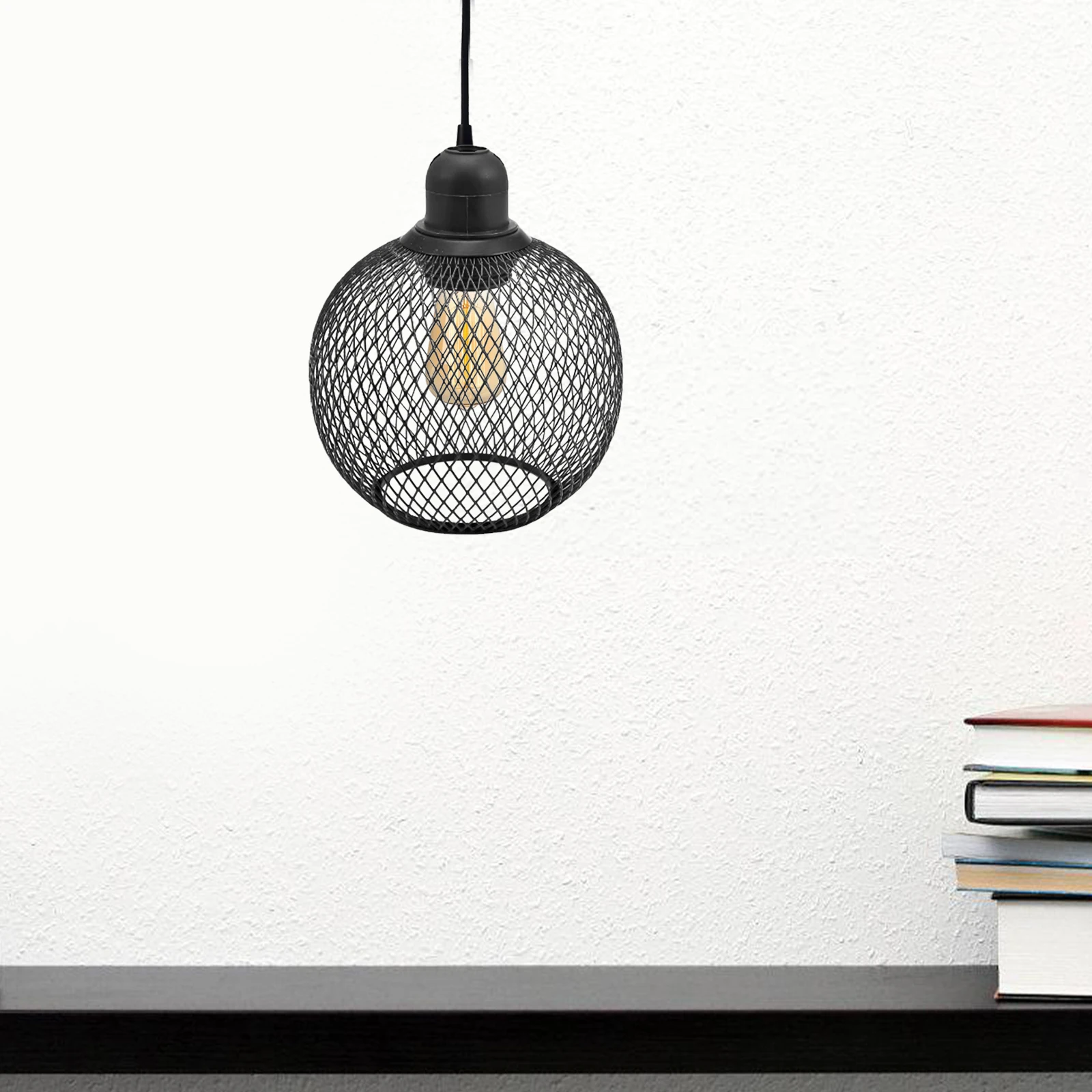 

Retro Mesh Industrial Iron Lampshade Replacement Hollow Out Metal Light Shade Ceiling Fan Wire Pendant Vintage Decorative Home