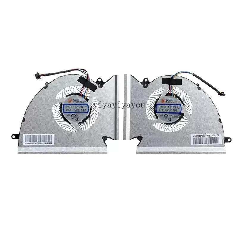 Ventilador de refrigeración para CPU y GPU de portátil PABD1A010SHR N451 PABD1A010SHL N452 para MSI GE76 GP76
