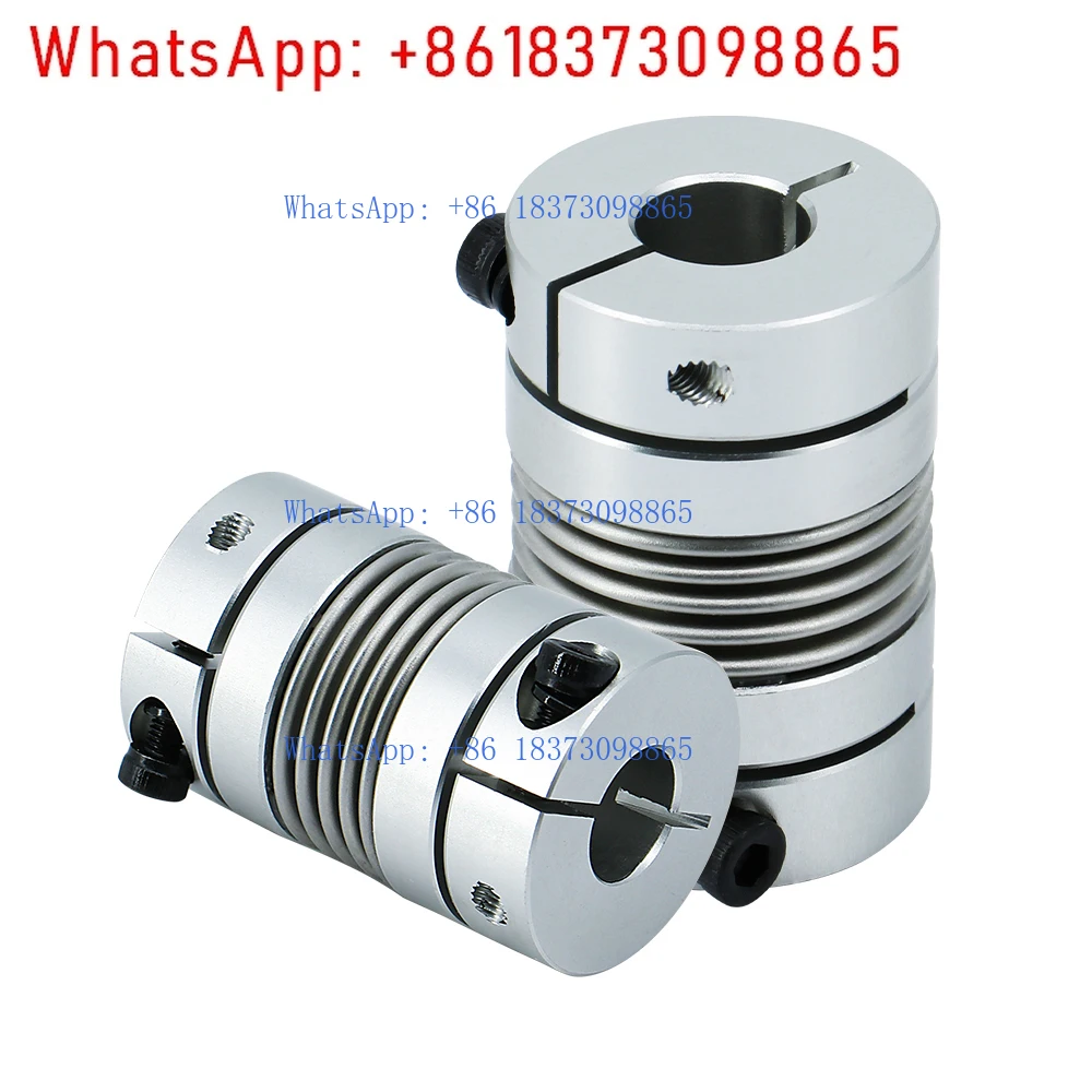 LB D32L48 Hole Diameter 6-15 Bellows Coupling Aluminum Alloy Encoder Step Servo Motor Screw  Elastic Flexible Coupling Cnc