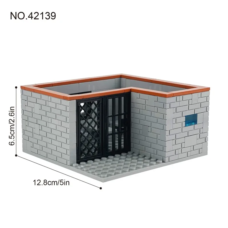 

Hot skylight prison 42139 prisoner prison assembles small particles of toys, children's educational assembly birthday gifts.